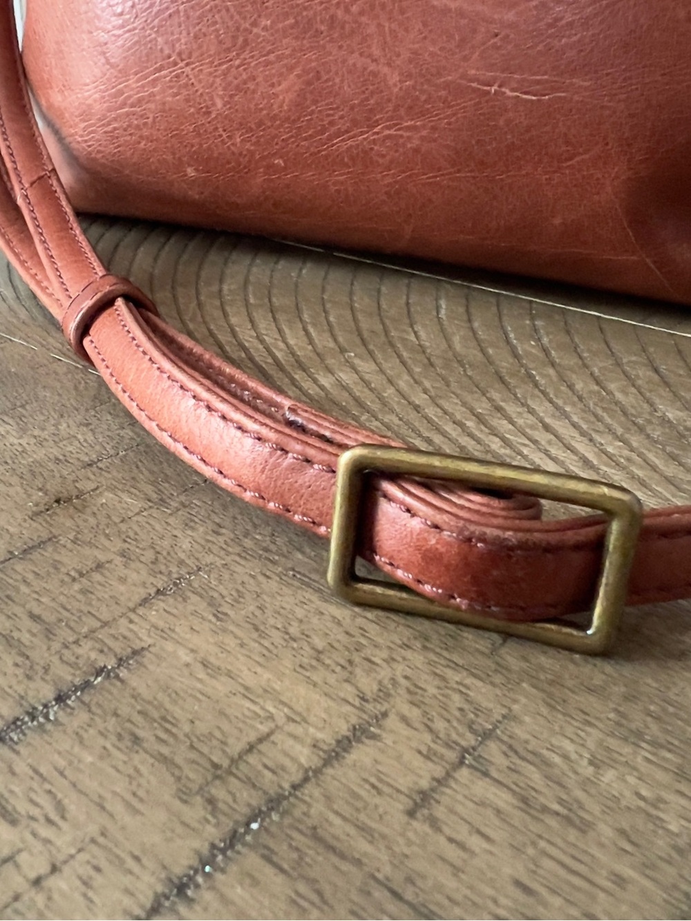 margot New York Leather Saddle Bag - Cognac Brown - Picture 3 of 12